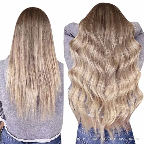 Top selling No any split ends straight Sew in Weft Hair Extensions for woman Human Hair Bundles Hand Tied Weft Hair Extensions